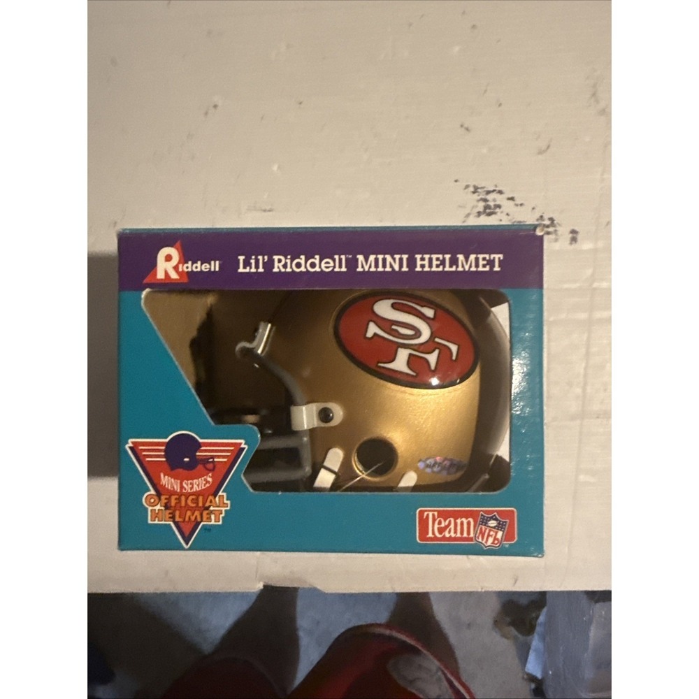 Lil Riddell San Francisco 49ers Vintage Mini Helmet New In Box